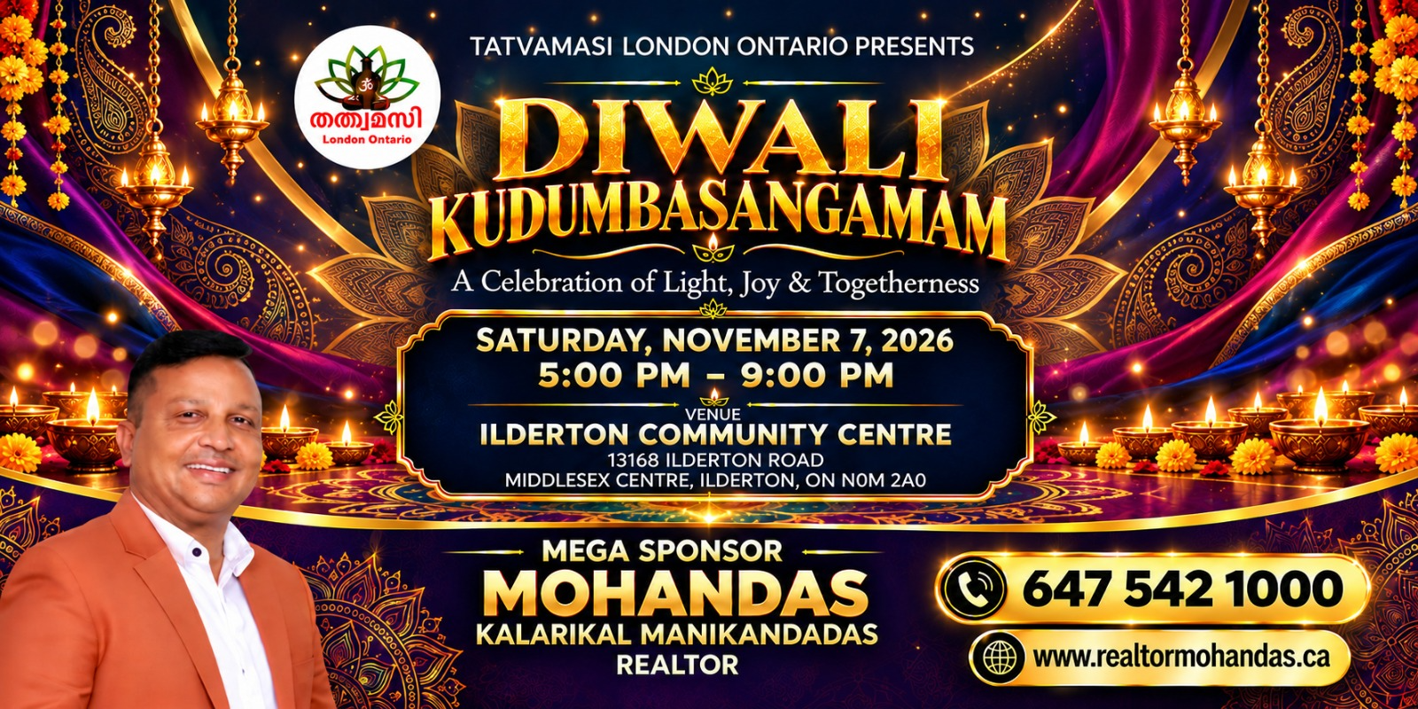 Diwali Kudumbasangamam 2026 - Click to Book Tickets